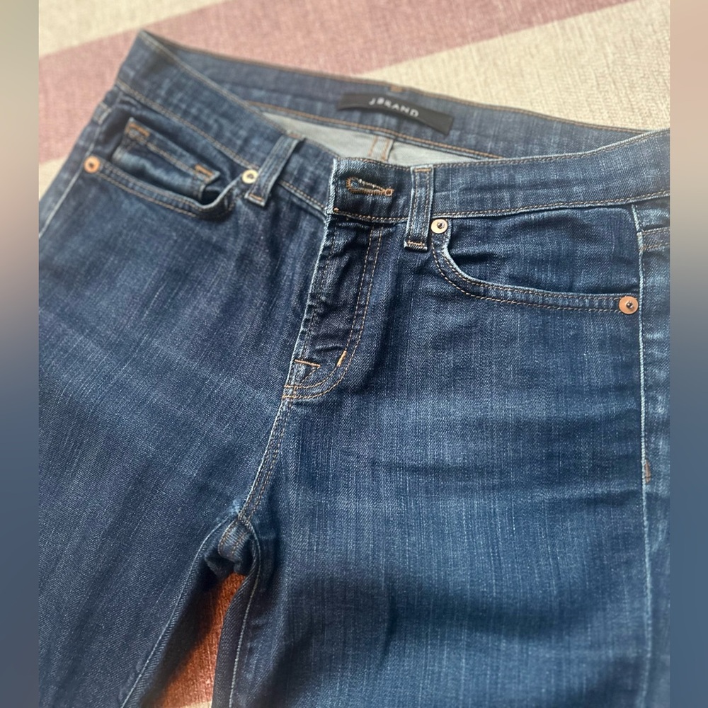 J Brand Mid Rise Dark Blue Jeans